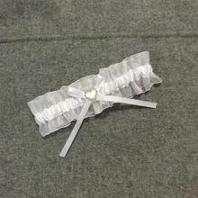 Белый свадебный подвязка пояс Подвязка свадебная подвязка пояс с сердцем горный хрусталь