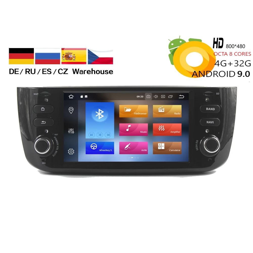 

HIRIOT Car Android 9.0 DVD GPS Player For Fiat Grande Punto 2012 2013 2014 Linea 2012 Radio BT Octa Core WIFI MAP 4GB+32GB DAB+