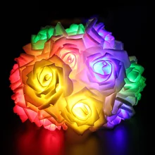 Multi Colors LED String Light 20 LED Rose Flower String Lights 2M Fairy Light For Wedding Party Christmas Holiday Decoration