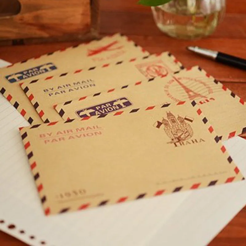 10 шт./лот Мини Ретро Винтаж Париж бумага конверт Мода Kawaii корейский канцелярские для карт