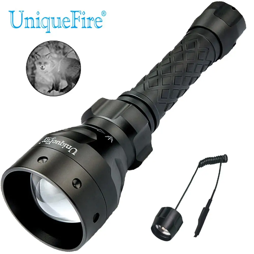 UniqueFire фонарик 1405 IR 940nm инфракрасное излучение зум 3 режима 67 мм объектив
