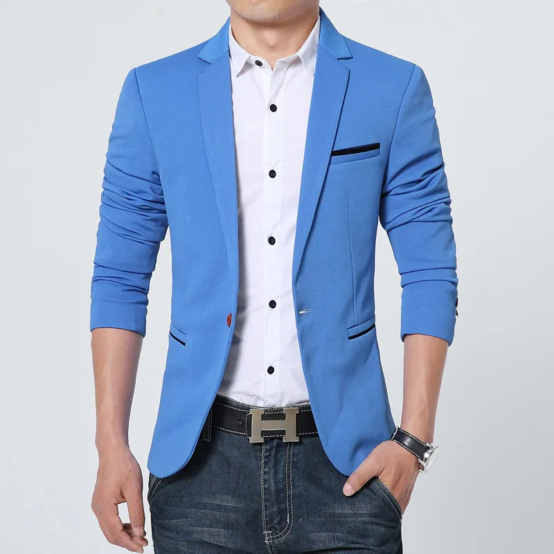 Online FGKKS nueva llegada chaqueta de lujo para hombre nueva marca de Moda de Primavera traje delgado para hombre Terno Masculino Blazers para hombre
