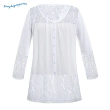 Горячая Распродажа, Женская Летняя шелковая футболка с v-образным вырезом и рукавом 7 cent, размер XXXXXLT