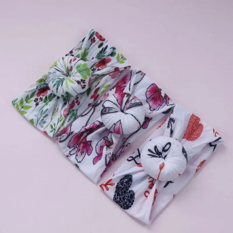 

Super Cute Children Fruit Floral Pattern Hair Band Donuts Wide Headdress Seamless Printing Kids Baby Hairband