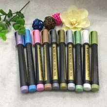 10 цветов, водостойкая металлическая ручка, черная краска, маркер, сделай сам, фотоальбом, маркер, ручки, масляная краска, хорошая водостойкая краска, перманентные чернила