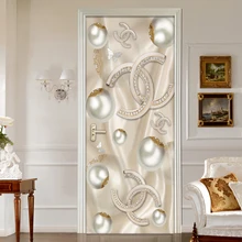 3D стереоскопический круглый шар, наклейка на дверь, современный европейский стиль, декор для гостиной, спальни, двери, Murale, ПВХ, самоклеющиеся обои