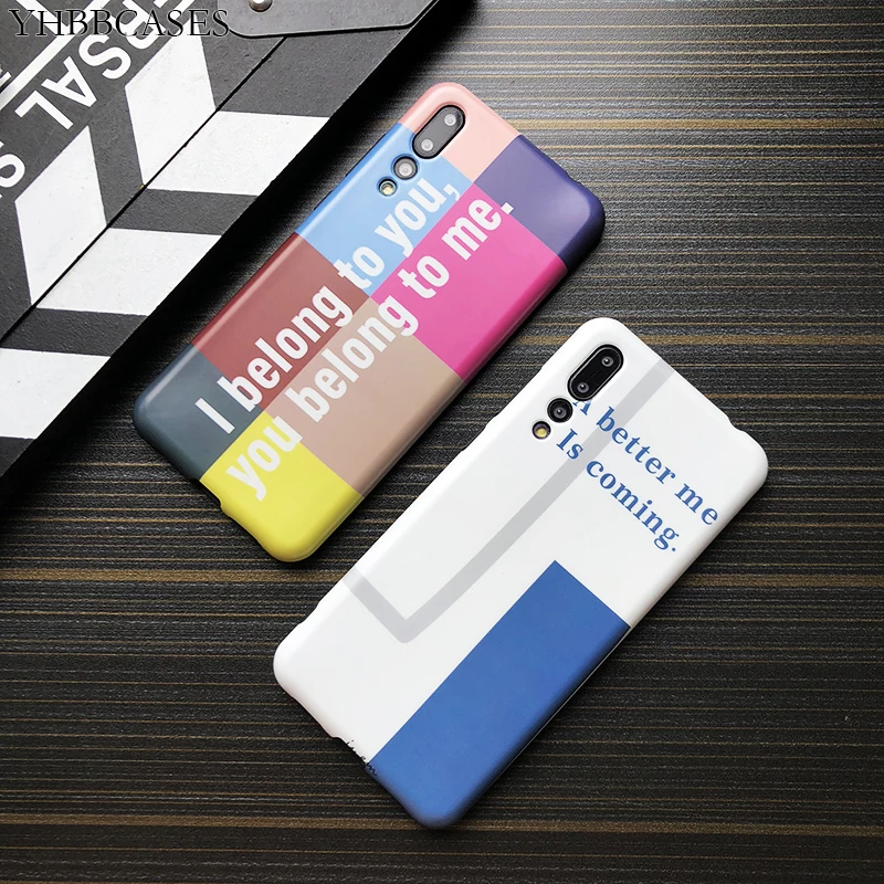 Yhbbcases модные пары мягкий чехол для huawei P20 P10 рlus Honor 9 Цвет Фул Цвет-block (цветовой