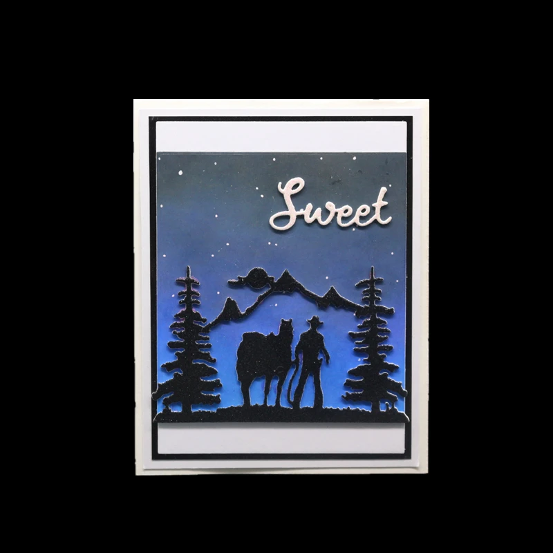 

Man and horse Metal Steel Cutting Dies Embossing Craft Dies Scrapbooking Stamp Card Making Photo Decoration new metal die cut