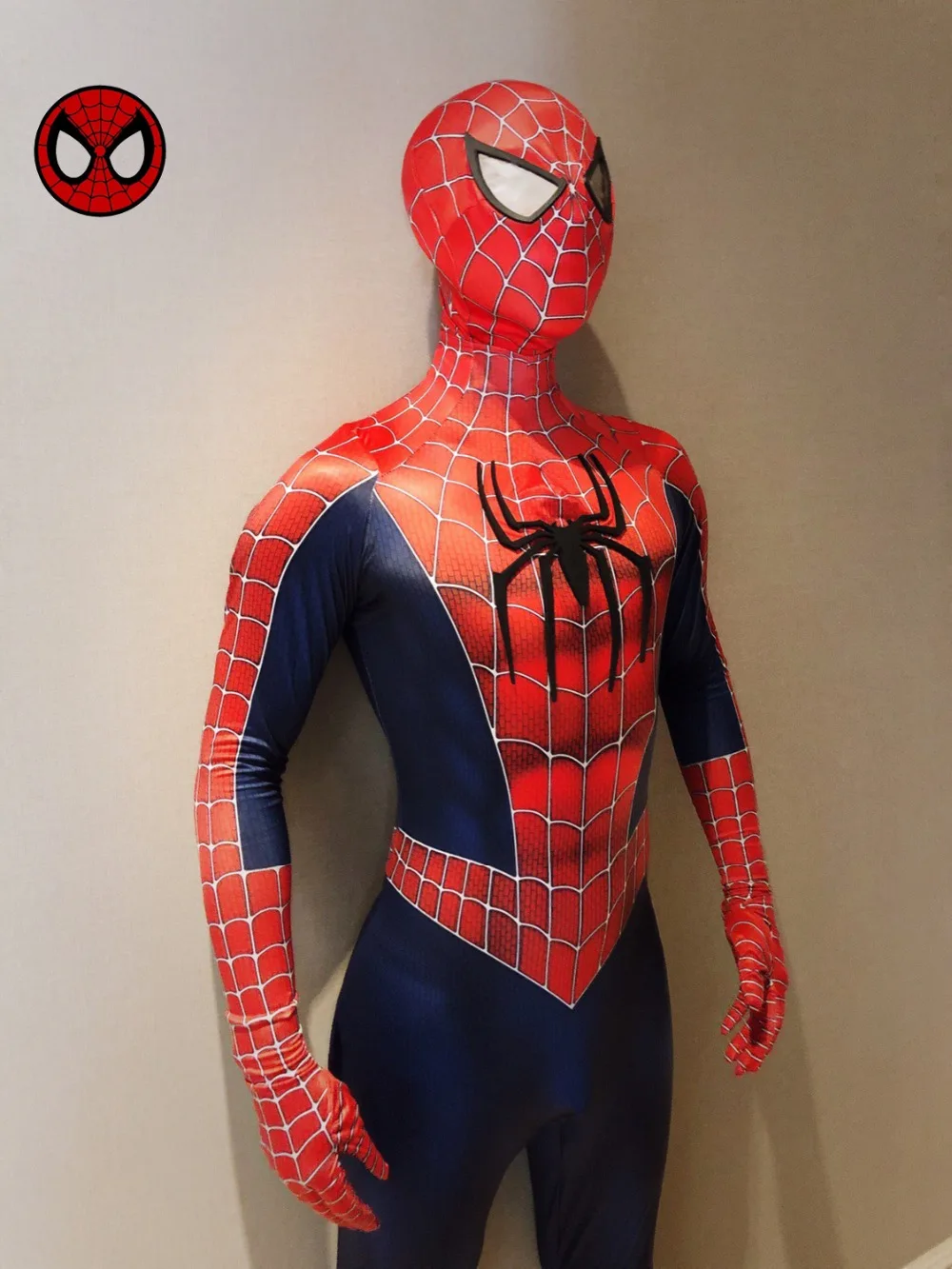 Супер крутой 3D Классический костюм для косплея Человека-паука для мужчин с комфортным охлаждением для Хэллоуина аниме события