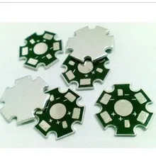 100 шт 1 Вт 3 Вт 5 Вт высокомощный светодиодный радиатор алюминиевая Базовая пластина светодиодный pcb 20 мм pcb