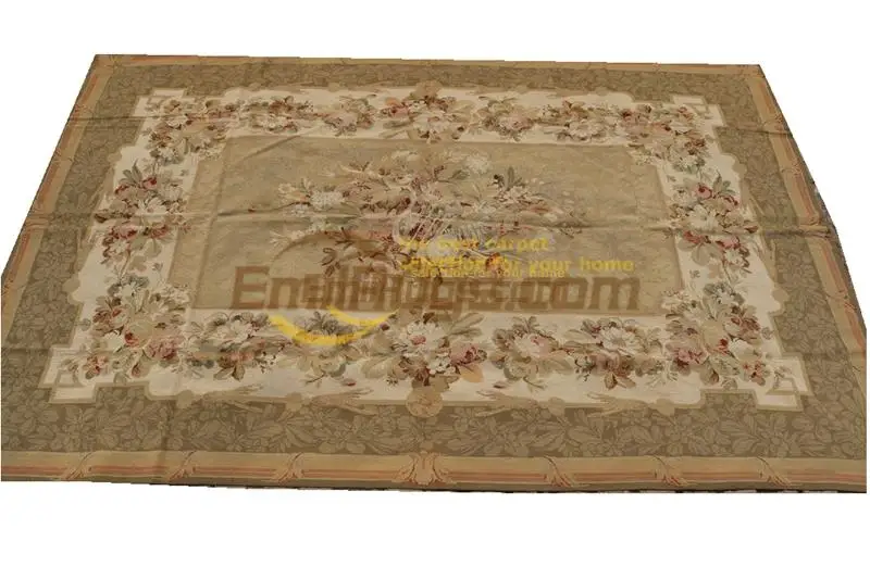 

All - Floral Fine Needle Embroidered Carpet Beautiful Amazing Hand Crafted Gorgeous Floral Needlepoint Woven New Listing