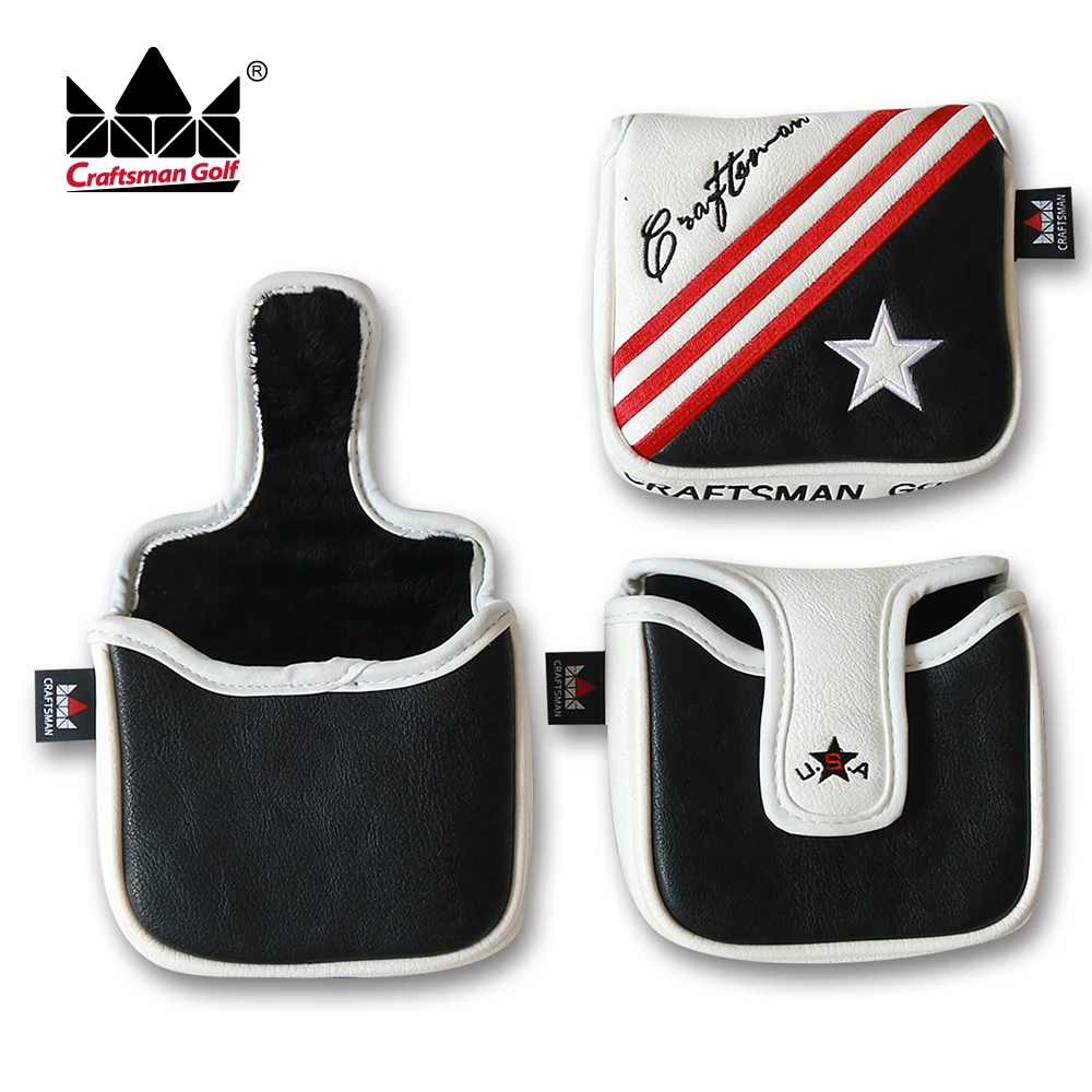 Star Stripe Golf Putter Cover Headcover Closure For Square