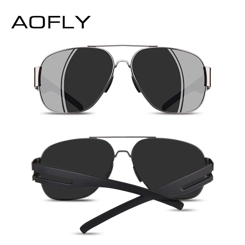 AOFLY, мужские солнцезащитные очки, фирменный дизайн, металлическая оправа TR90, дужки, негабаритные, поляризационные, мужские солнцезащитные очки для мужчин, gafas oculos masculino