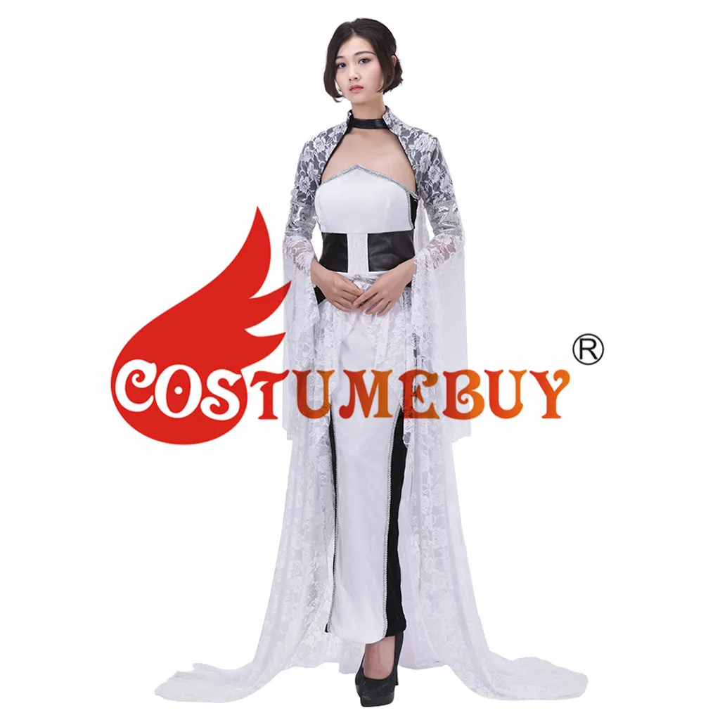 CostumeBuy игра FF XV Lunafreya Nox Fleuret платье косплей костюмы Kingsglaive FF15 женский сексуальный костюм платье L920