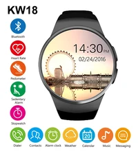 KW18 Bluetooh Smart Watch Шагомер Heart Rate Monitor Поддержка SIM TF карты для Android Поддержка GSM PK U8 DZ09 G3 GT08 LY67