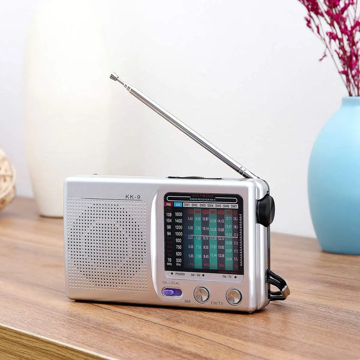 Mini Portable Retro Radio Handheld Digital FM Music Player Speaker FM 530-1600KHz AM WM SW Multi Band Multimedia