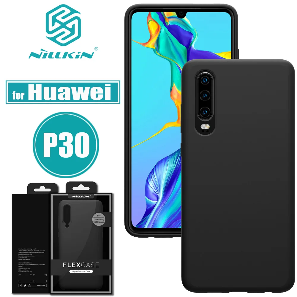 

Huawei P30 Case P 30 Cover NILLKIN Flex Pure Case Soft Liquid Silicone Rubber Shockproof Smart Phone Bag Cases For Huawei P30