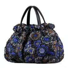 LUOFEIHUA женские сумки из натуральной кожи новая вышитая сумка-тоут винтажная сумка через плечо дизайнерская сумка