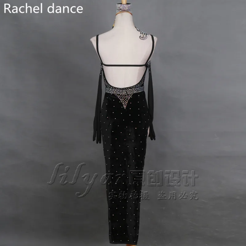 Платье для латинских танцев, женский топ с открытой спиной, неровное сальса, Танго, Румба, Фламенго, бальные костюмы для латинских танцев