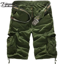 FOJAGANTO, мужские шорты, одноцветные, мужские шорты, уличные, с несколькими карманами, модные, хип-хоп, мужские шорты Карго(без пояса