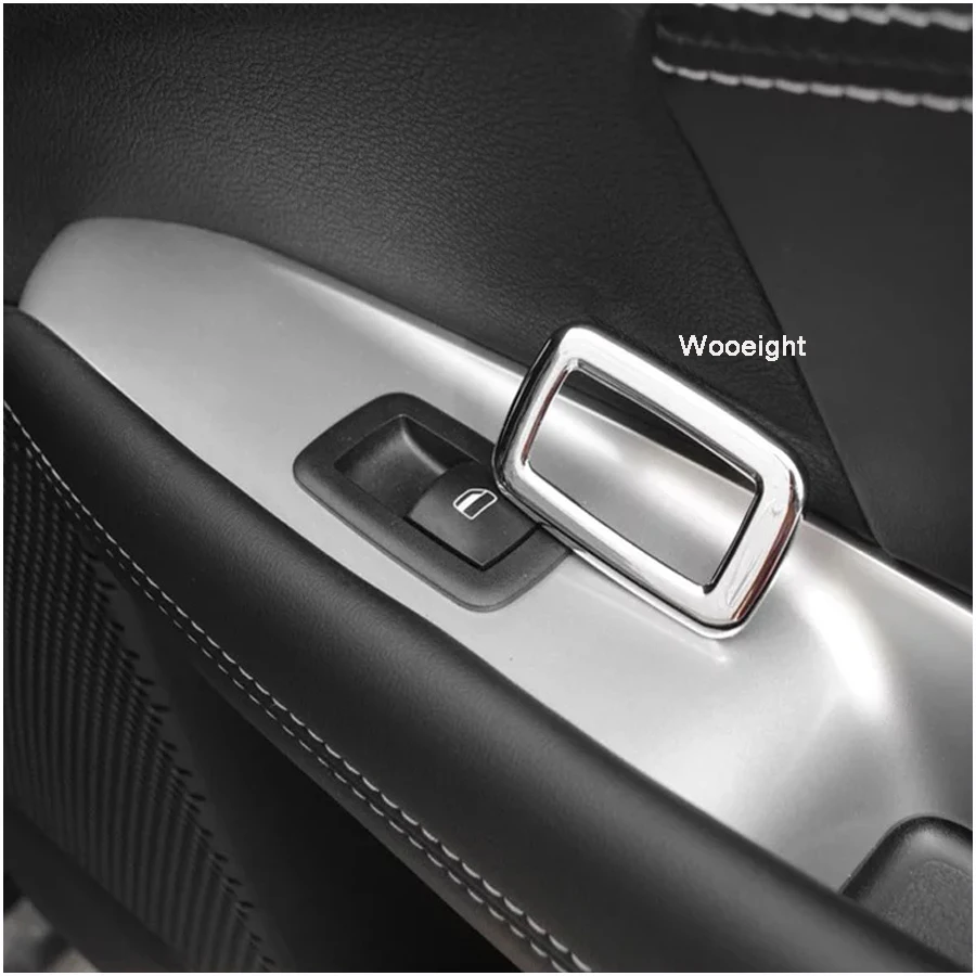 4Pcs ABS Chrome Window Switch Button Cover Trim Armrest Frame For Jeep Grand Cherokee Dodge Journey Chrysler 2012-2014 (6)