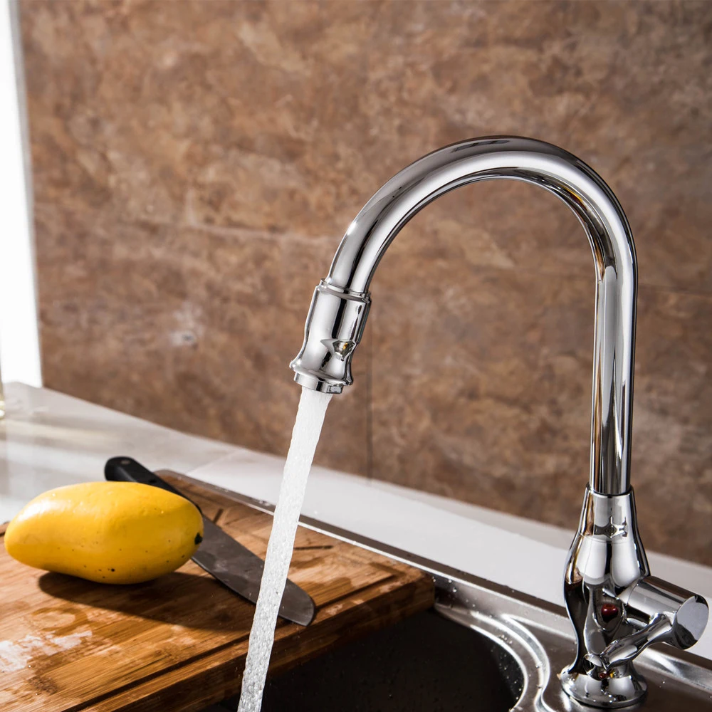 Kitchen Faucet 360 Degree Rotation Rule Shape Curved Outlet Pipe Tap Basin Plumbing Hardware Sink Fauce Torneira Cozinha16