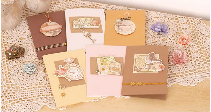 Eno поздравительные винтажные открытки набор 12 пустых поздравительных открыток с конвертами декупаж Скрапбукинг открытки ремесло