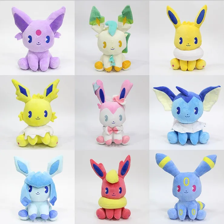 

8Pcs/Set Eevee Evolution Umbreon Espeon Jolteon Vaporeon Flareon Glaceon Leafeon Sylveon Plush Toys