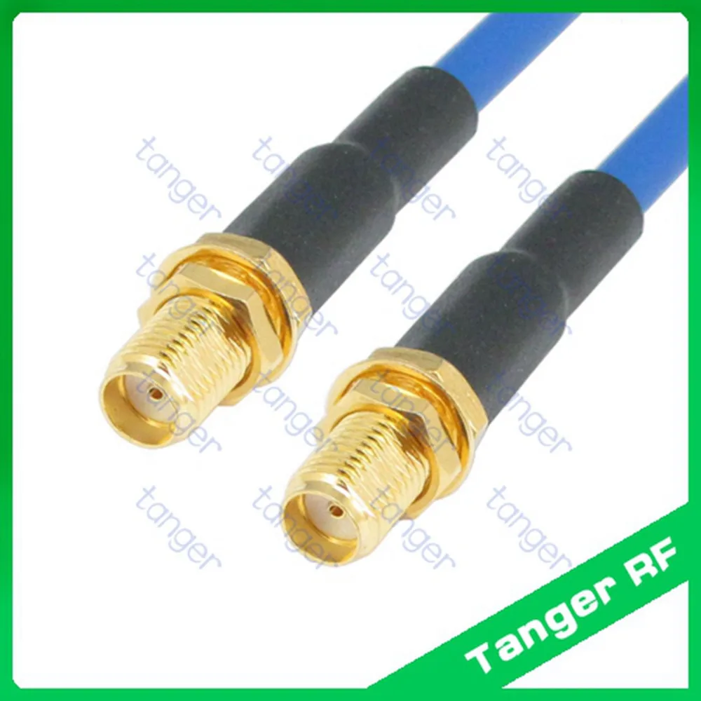 

Straight SMA female to female jack with RG402 RG141 RG-402 Blue RF Coaxial Jumper Semi Flex Blue cable 20in 50cm Low Loss Coax