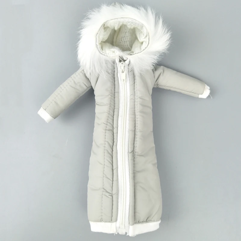 Симпатичное длинное пальто хлопковая одежда для кукол Барби, парка для 1/6 BJD кукла, детская игрушка, зимняя одежда, куртка, аксессуары для кукол - Цвет: 9
