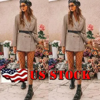 

2019 Fashion Women Sexy Jackets Button Down Coat Plaid Long Sleeve Ladies Casual Jacket Outwear Hot