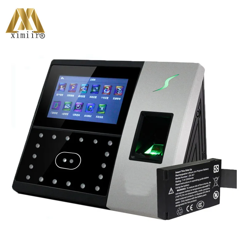 

IFace702 face recognition fingerprint clock time attendance system with back up battery optional ID or IC card time attendance