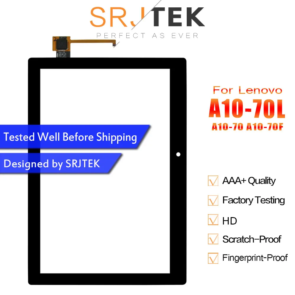 Srjtek 10 1 &quotдля Lenovo Tab 2 A10-70 A10-70F сенсорный экран дигитайзер панель Датчик внешнее