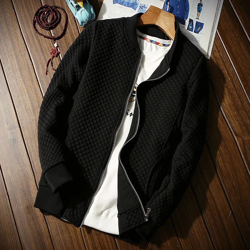 

2018 spring new large size fashion casual men's jacket gray navy blue black solid color jacket XL 2XL 3XL 4XL 5XL