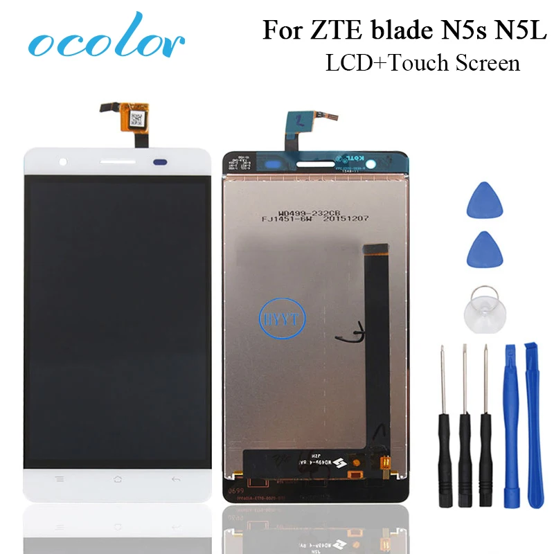 

ocolor For ZTE blade N5s N5L Turkcell T60 LCD Display and Touch Screen Screen Digitizer Assembly Replacement+Tools For ZTE