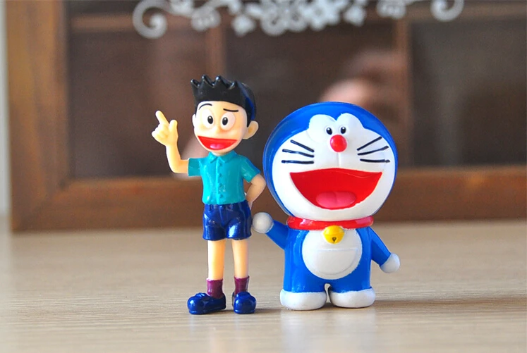 5 шт./лот аниме мультфильм Kawaii Doraemon Nobita Nobi Minamoto Shizuka ПВХ Фигурки Коллекционная