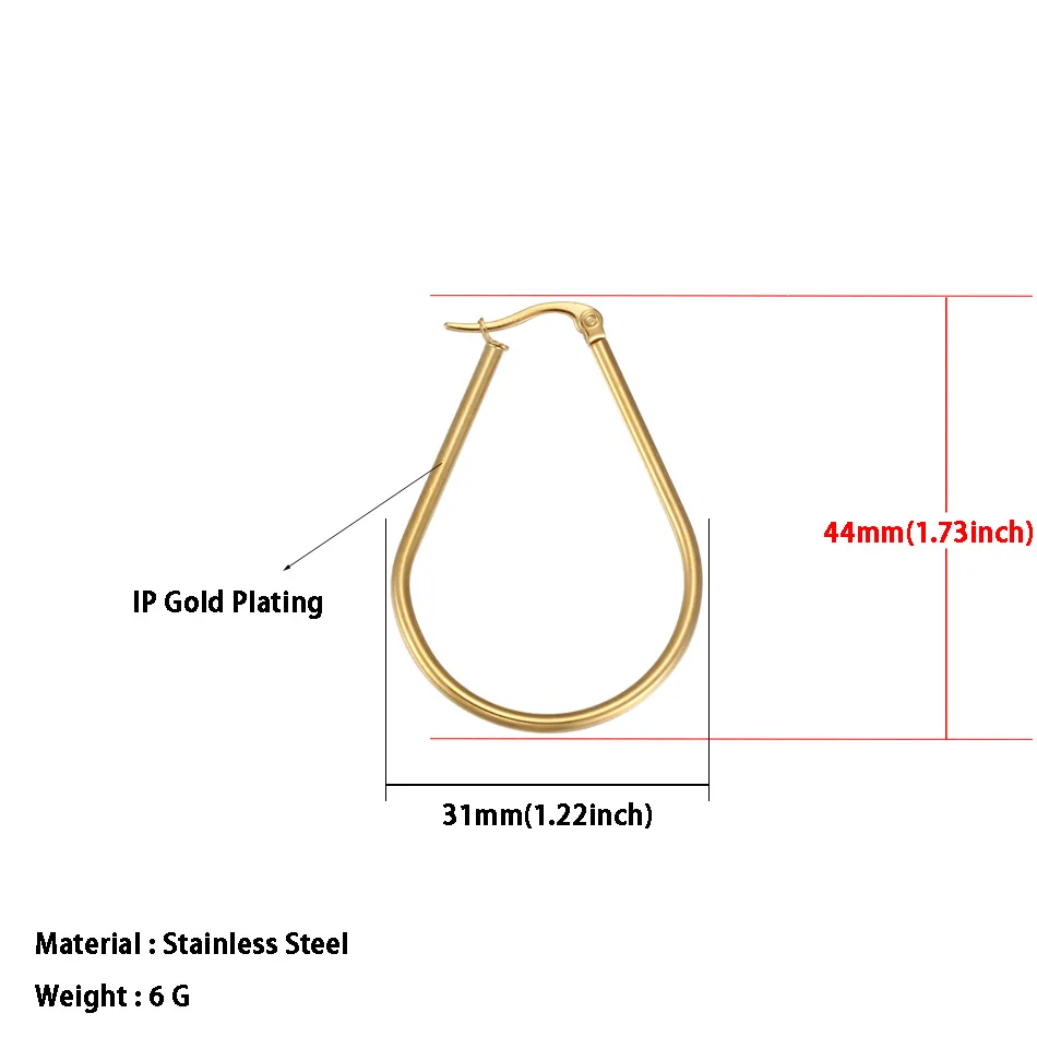 Модные большие серьги-кольца из нержавеющей стали массивные золотые большие геометрические серьги для женщин женские модные ювелирные изделия - Окраска металла: 1794 Gold 31mm