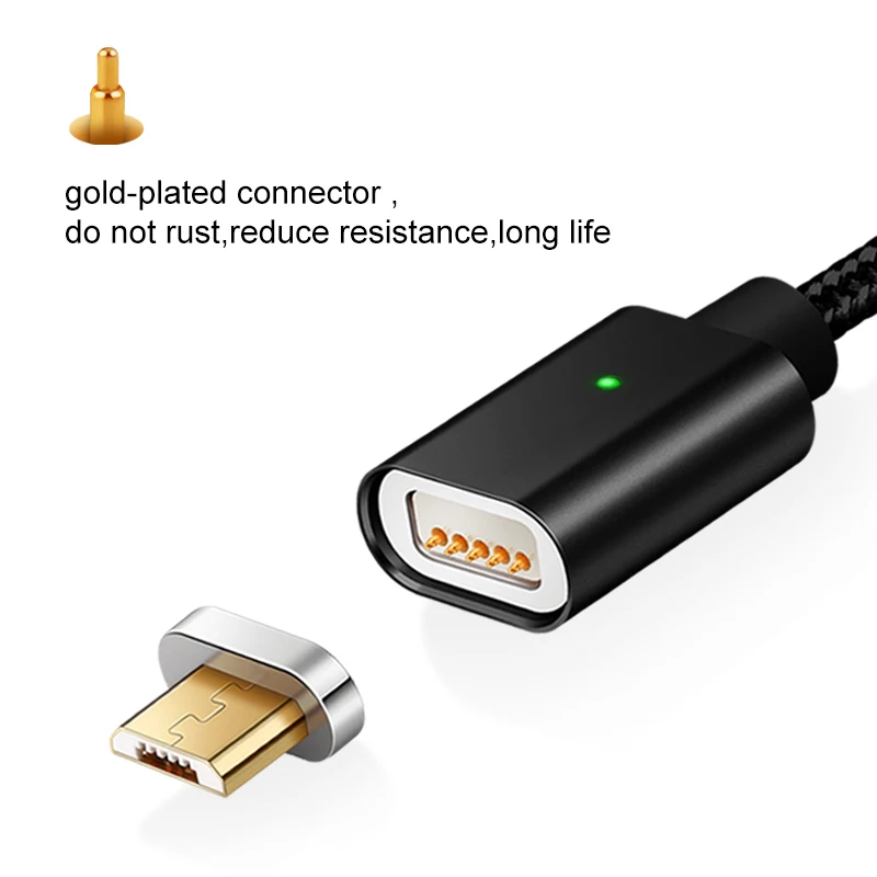 Elough E04 Micro USB Магнитный зарядный кабель для передачи данных для huawei Android кабель usb Micro кабель Магнитный зарядный провод плетеный