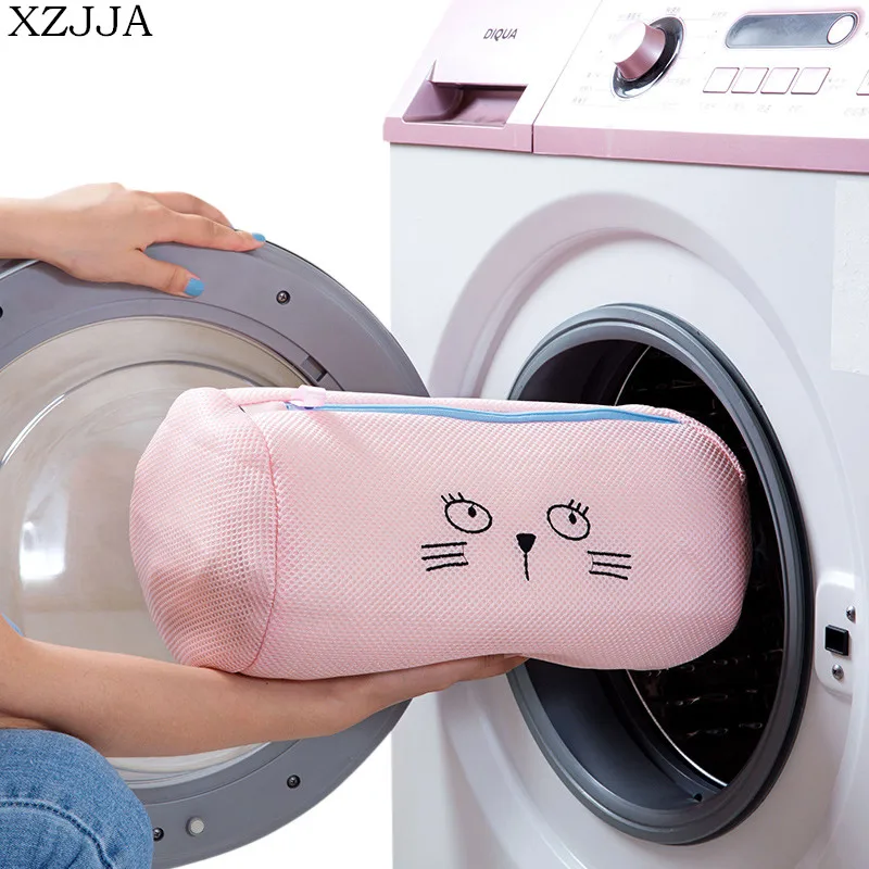 XZJJA الإبداعية الكرتون أكياس الغسيل الملابس الداخلية الصدرية سلال شبكة كيس غسيل غسل الرعاية الحقيبة المنزلية عدد تَنْظيف XZJJA الإبداعية الكرتون أكياس الغسيل الملابس الداخلية الصدرية سلال شبكة كيس غسيل غسل الرعاية الحقيبة المنزلية عدد تَنْظيف