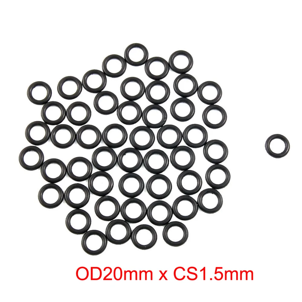 OD20mm x CS1.5mm NBR Nitrile Rubber O Ring Oil Resistant O Sealing Ring