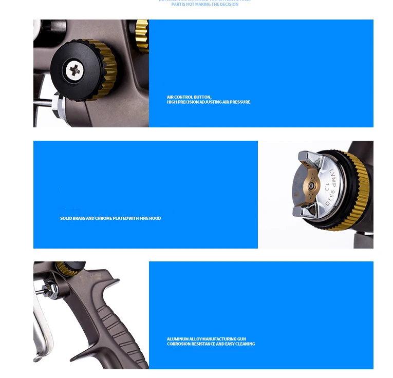 Профессиональный распылитель LVLP,, 1,3 мм, насадка, мини распылитель, аэрограф для нанесения краски, пистолет