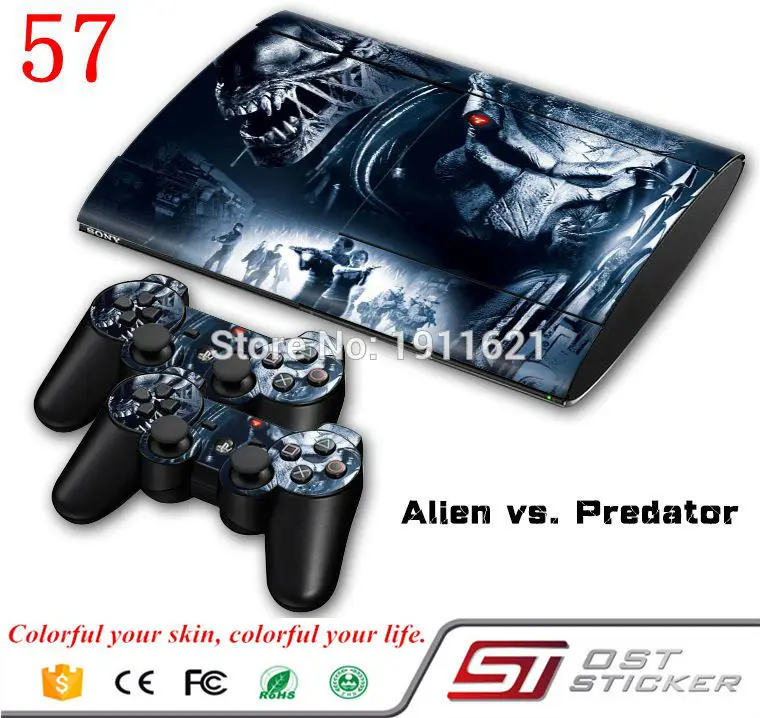 

OSTSTICKER Hot selling Console Sticker Controller Decals For Sony PS 3 Slim4000 Games for PalyStation 3 Slim 4000