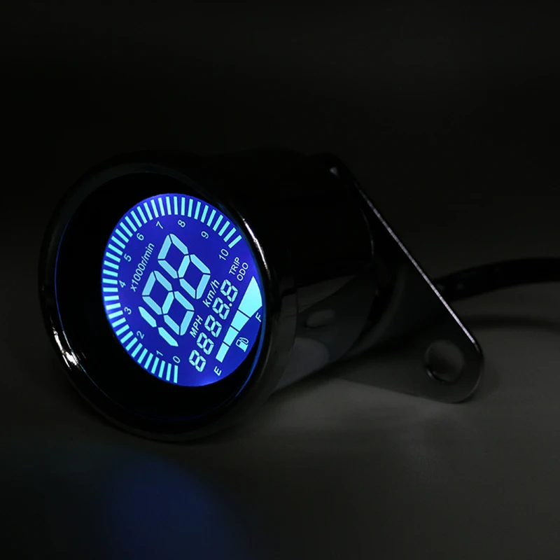Nuoxintr Motorcycle Tachometer LED LCD Speedometer Fuel Gauge Assembly Universal For Harley Honda Yamaha Kawasaki Suzuki BMW KTM