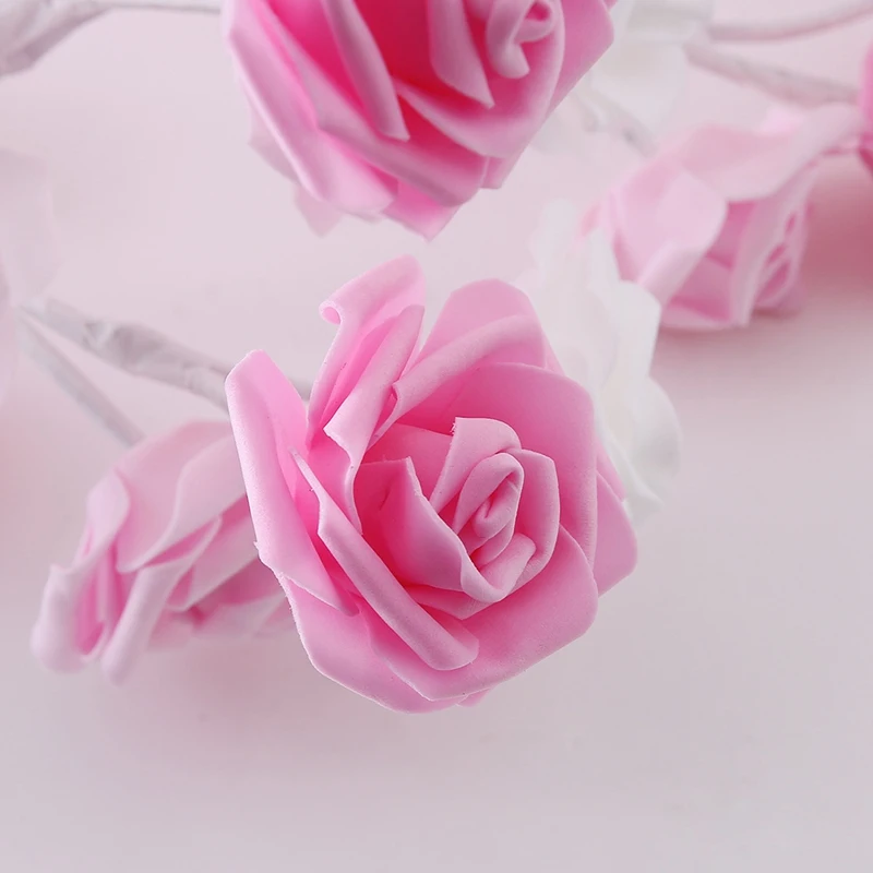 24 LED Beads Rose Potted Night Light Decorative Wedding Parties Table Lamp Battery Powered Home Bedroom Christmas Gift Light (3)