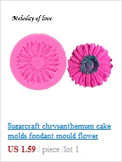 3D силиконовая форма в виде розы формы для помадка для торта шоколад для декорирования печенье, Мыло Глины смолы Кухня выпечки Инструменты
