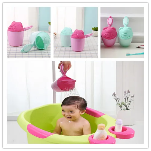 Baby Bath Rinse Cup Waterfall Rinser Kids Bathing Shower Hair Wash Cute Solid Convenient Home Bathroom Stock