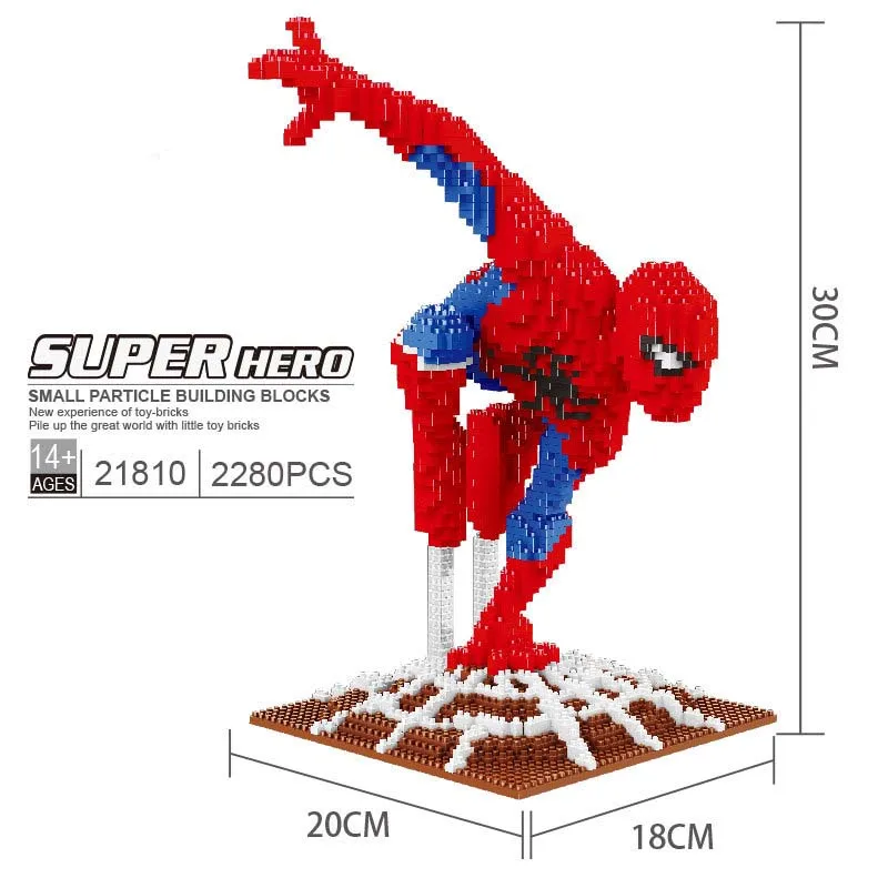 С героями комиксов Марвел, Мстители, Железный человек Халк модель человека-паука микро Размеры алмазные блоки, Детские кубики, развивающие игрушки для детей