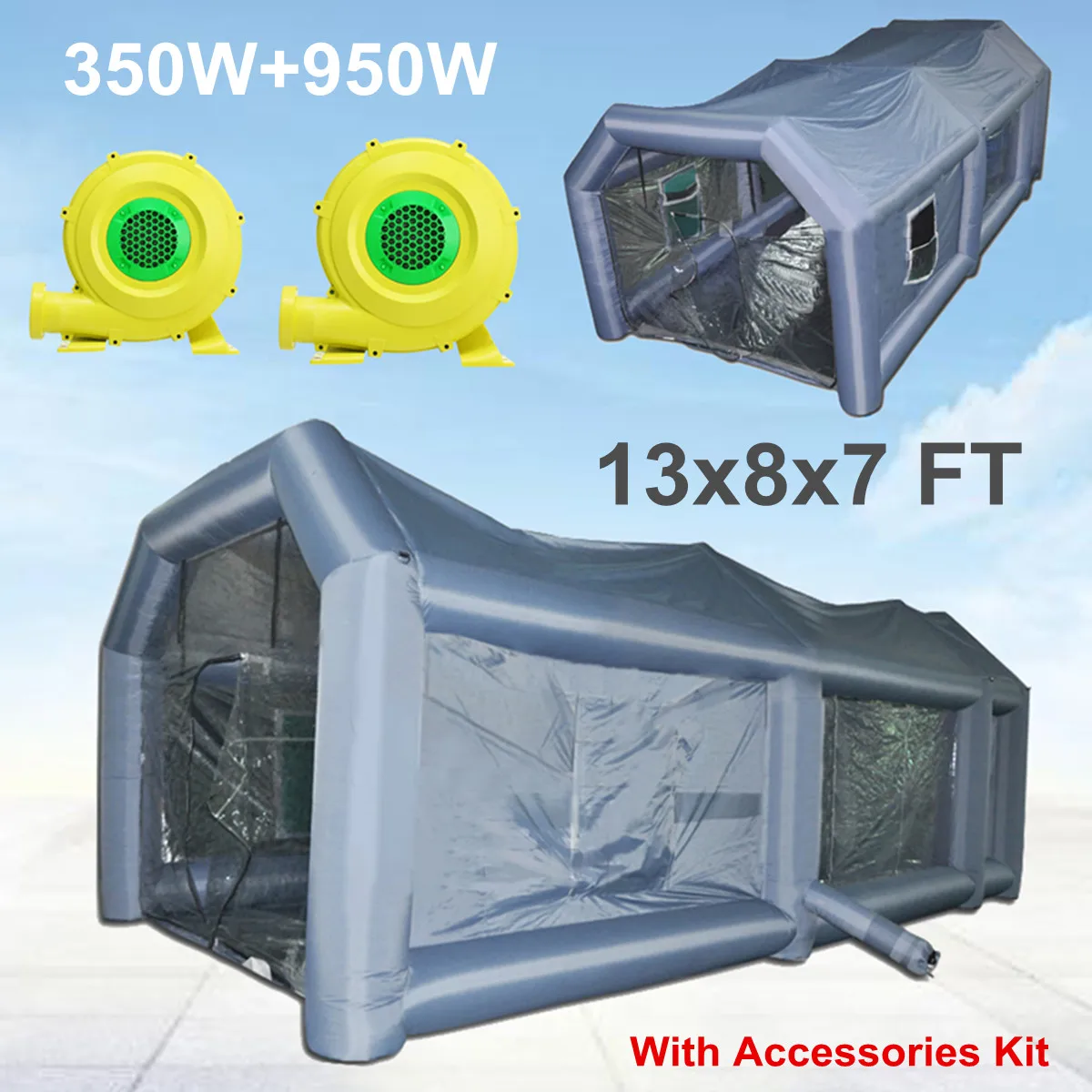 13x8x7FT Waterproof Oxford Awnings Inflatable Giant Car Workstation