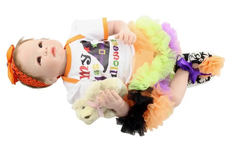 

55cm Silicone Vinyl Baby Reborn Dolls chucky Handmade Kids Princess Toys Children bebe bjd doll reborn sleeping bonecas]