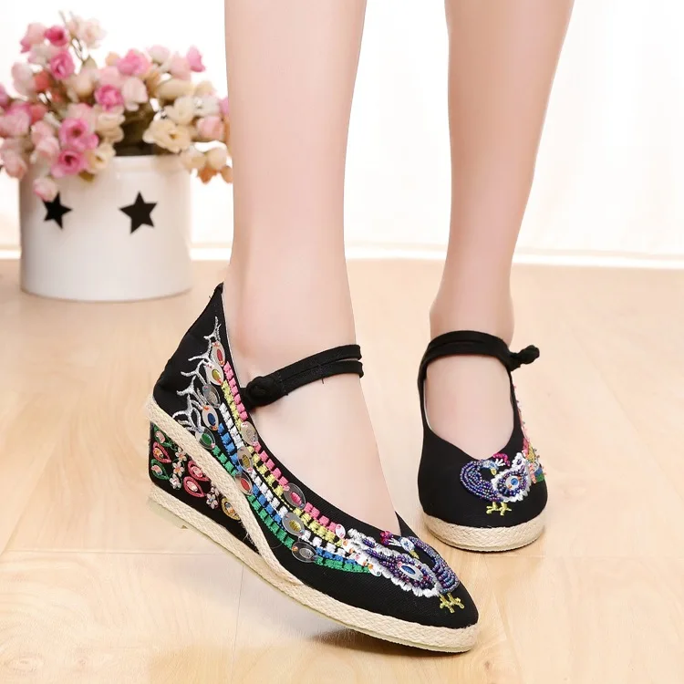 Pompes Espadrilles Lolita Toile Color3 Paillettes Photo Chaussures Color1 Pour Tenis Femmes Color2 photo Coins Cristal Femme photo Casual Nouveau Broderie pzMUVS
